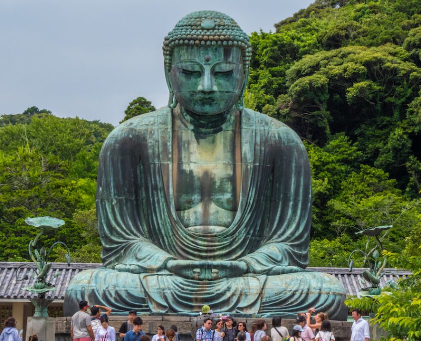 Famous Great Buddha in Kamakura Daibutsu Temple