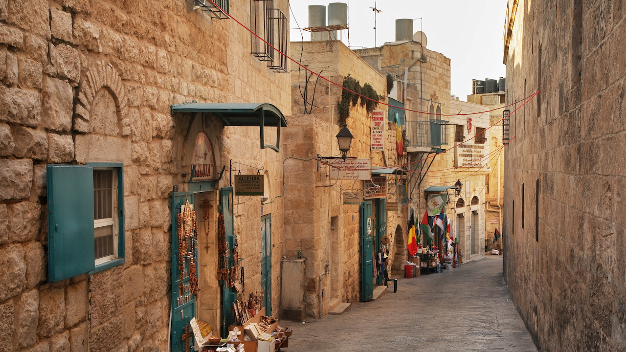 Strada veche din Betleem. Teritoriile palestiniene, Israel