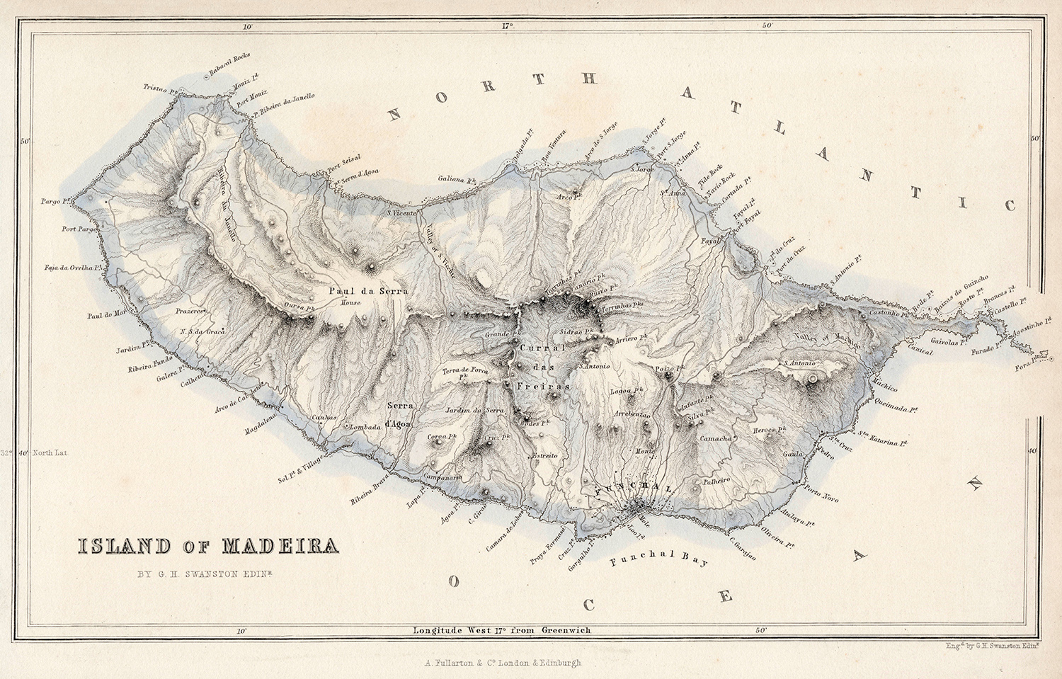 Madeira 19th century map